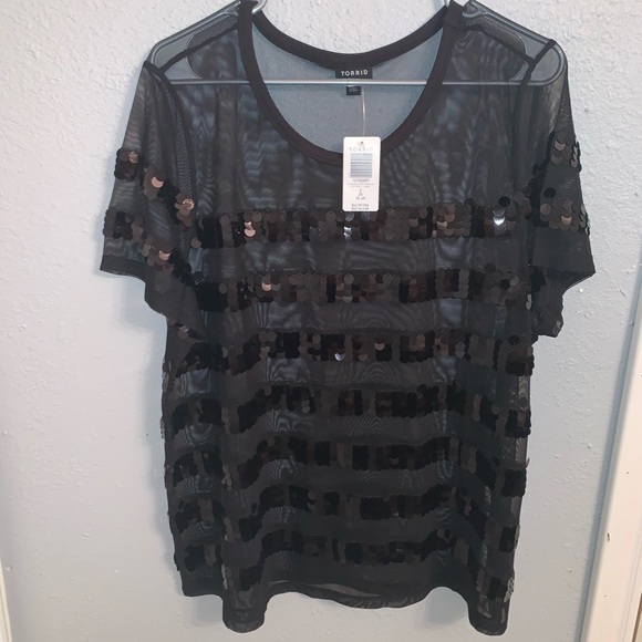 Torrid mesh sequin top - Picture 3 of 5